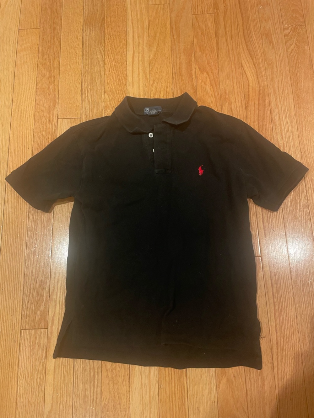 Ralph Lauren Boys Black Polo Shirt with Red Logo